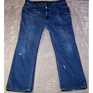Levi's Jeans 38x30 Men's Vintage Orange Tab‎ 547-2317 Flare Paint Distressed